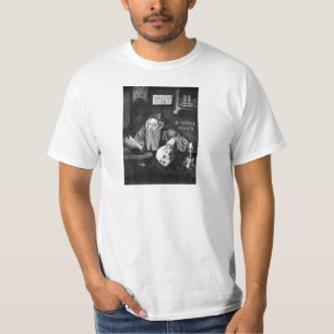 Scholar och Human Skull: Cogita Mori T Shirt