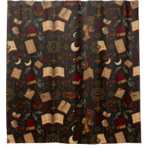 Scholarly Mörk Academia Shower Curtain
