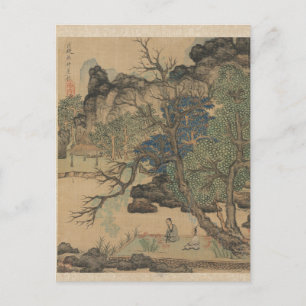 Scholars i en Garden av Chen Hongshou Vykort