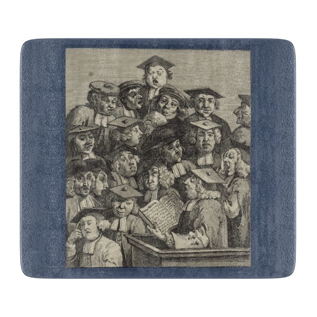 Scholars vid en föreläsning (av William Hogarth) (Framsidan)