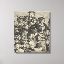 Scholars vid en föreläsning (av William Hogarth) Canvastryck