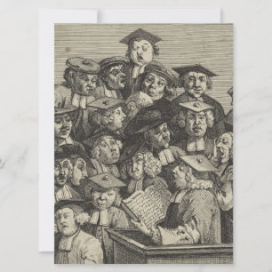 Scholars vid en föreläsning (av William Hogarth) Kort