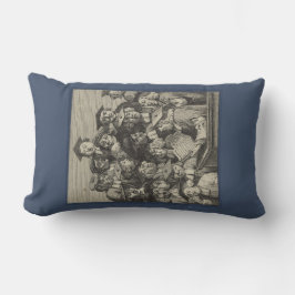 Scholars vid en föreläsning (av William Hogarth) Lumbarkudde