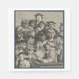 Scholars vid en föreläsning (av William Hogarth) Pappersservett