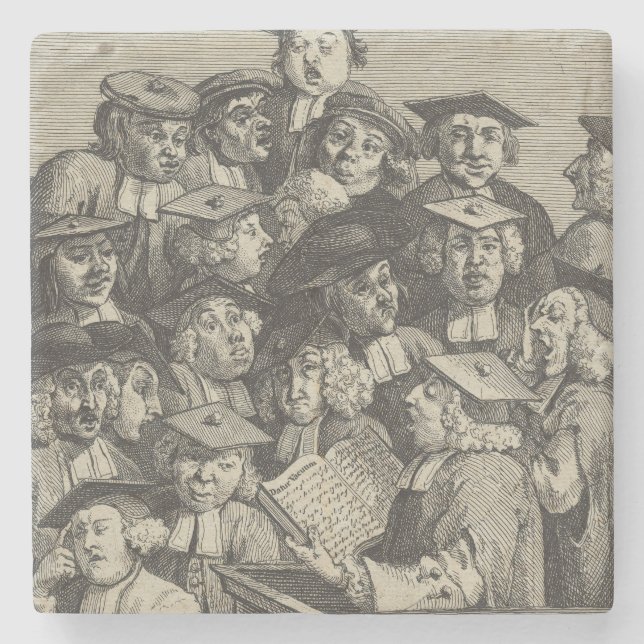 Scholars vid en föreläsning (av William Hogarth) Stenunderlägg (Framsidan)