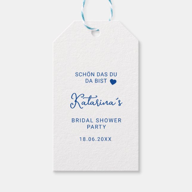 Schön das du da bist! presentetikett (Framsidan)