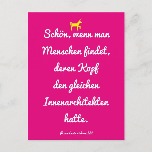 Schön, wenn man Menschen wie dich findet. Vykort (Framsida)