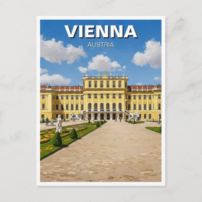 Schönbrunn Palace WiÖsterrike Travel Vykort (Framsida)