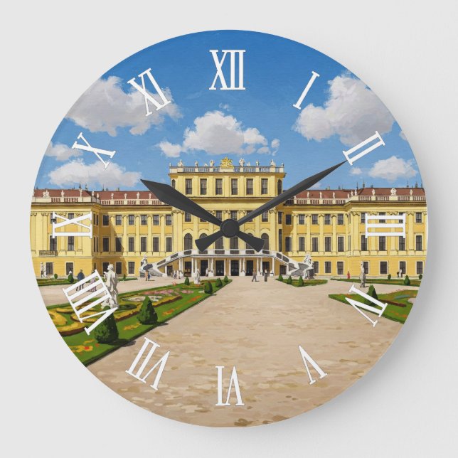 Schönbrunn Slott Wien Österrike Resa Stor Klocka (Framsida)