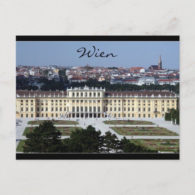 schönbrunn wien-vy vykort (Framsida)