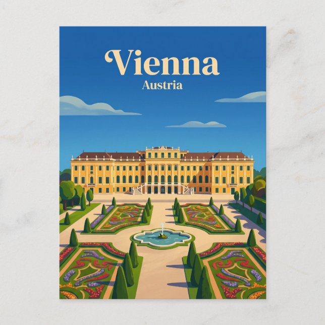 Schönbrunns slott Österrike Vykort (Framsida)