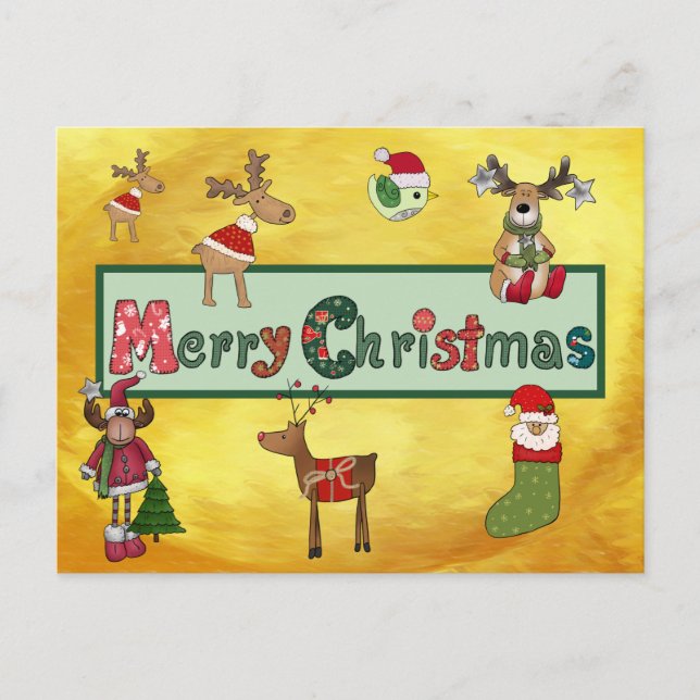 Schöne Weihnachten Helg Vykort (Framsida)