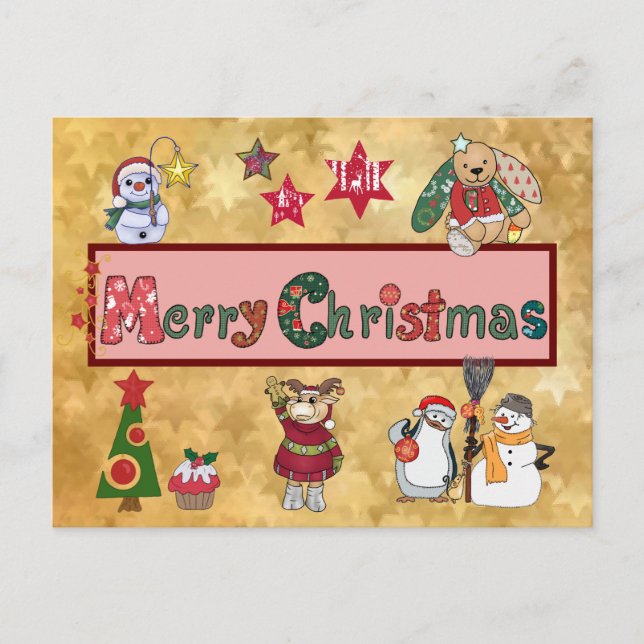 Schöne Weihnachten Helg Vykort (Framsida)