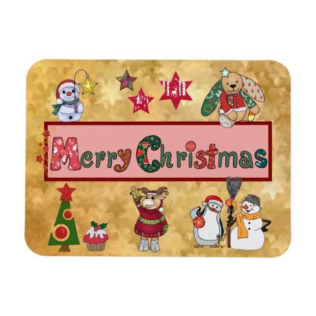 Schöne Weihnachten Magnet (Horisontell)