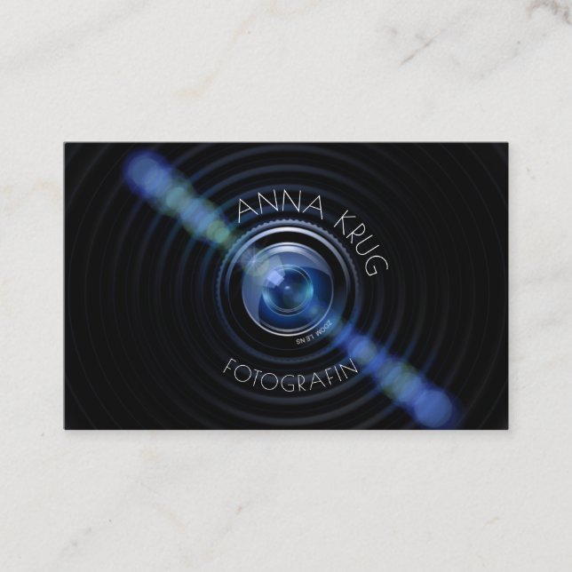 Schönes design Fotografie Visitenkarte Visitkort (Framsida)