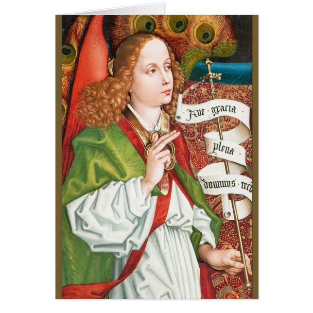 Schongauer Annunciation angel CC1183 Orlier altar Hälsningskort (Framsidan)