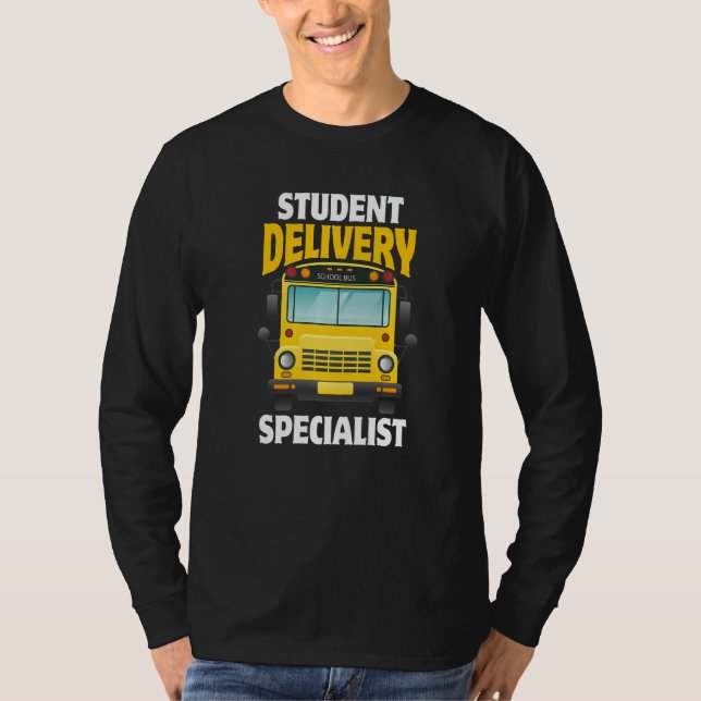 Schoo Bus Driver First Day Of School For Busman T Shirt (Framsida)