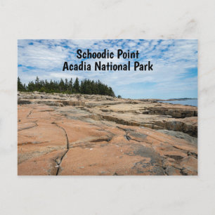 Schoodic Point i Acadia nationalpark i Maine Vykort