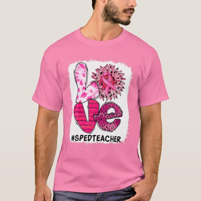 School Admin Assistant In October We Wear Pink Bre T Shirt (Framsida)