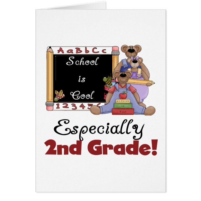 School är den 2nd klassen för coolan speciellt hälsningskort (Framsidan)