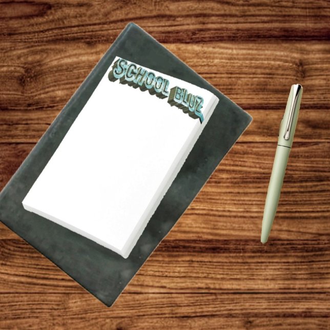 School Bluz-3D Post-it Block (These post-it-notes, come in handy during the busy school season!)