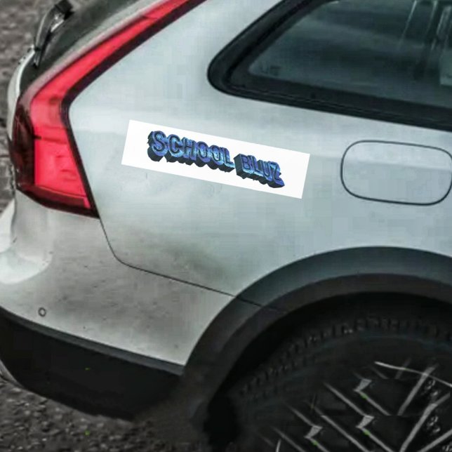 School Bluz-3DII Bildekal (A cool bumper sticker, with an urban touch!)