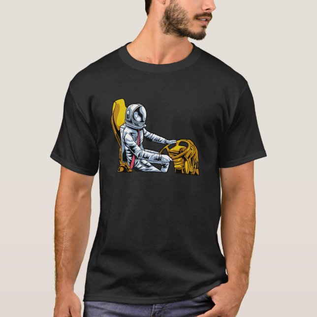 School Bus Driver Astronaut Space   Work Job Bus D T Shirt (Framsida)
