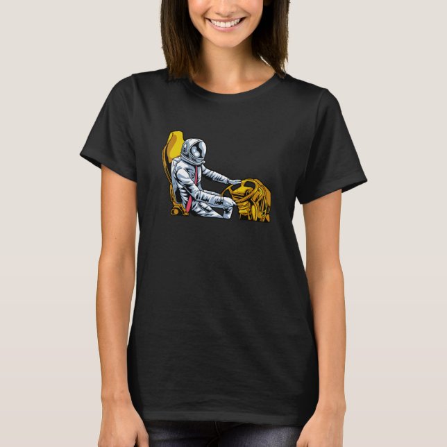 School Bus Driver Astronaut Space   Work Job Bus D T Shirt (Framsida)