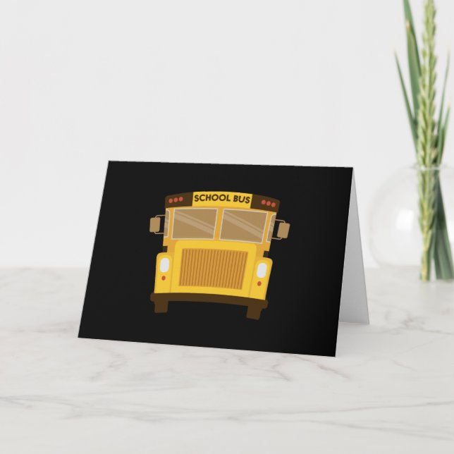 School Bus Driver Funny Kids School Bus Kort (Framsida)