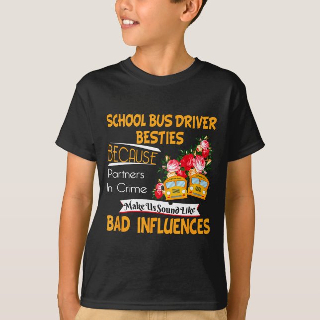 School Bus Driver Ies  T Shirt (Framsida)