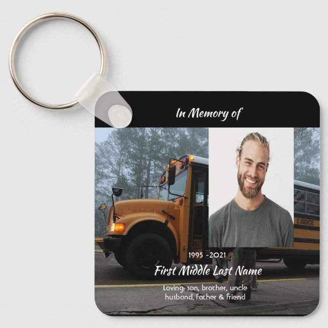 School Bus Driver Memorial Keepsake  Nyckelring (Framsida)