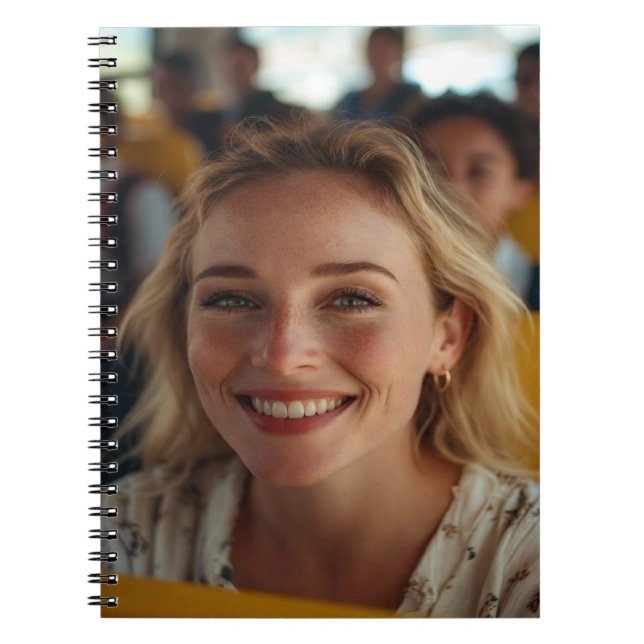 School Bus Driver Photo Customize Anteckningsbok (Framsidan)