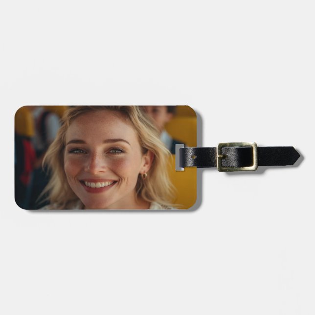 School Bus Driver Photo Customize Bagagebricka (Horisontell Framsida)