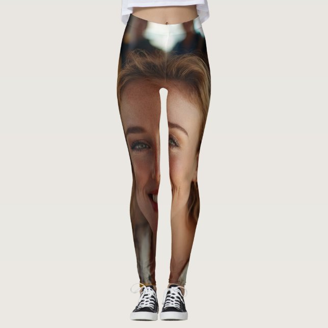 School Bus Driver Photo Customize Leggings (Framsida)