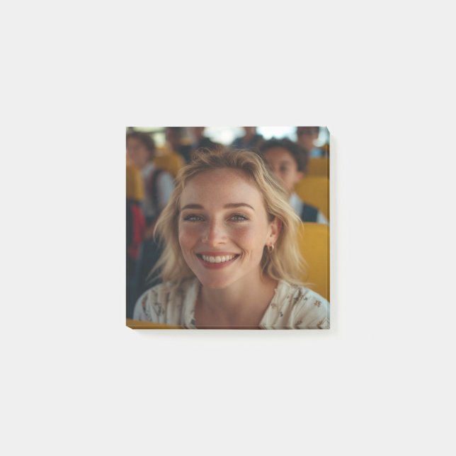 School Bus Driver Photo Customize Post-it Block (Framsida)