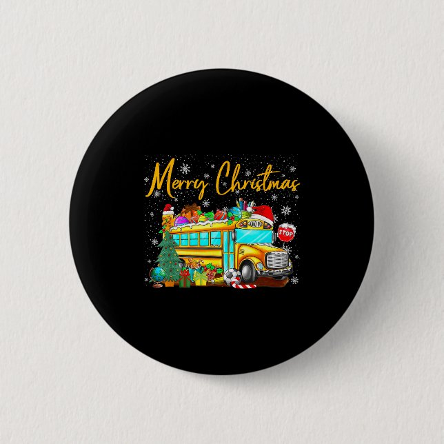 School Bus Driver Santa Hat Merry Christmas Tree M Knapp (Framsida)