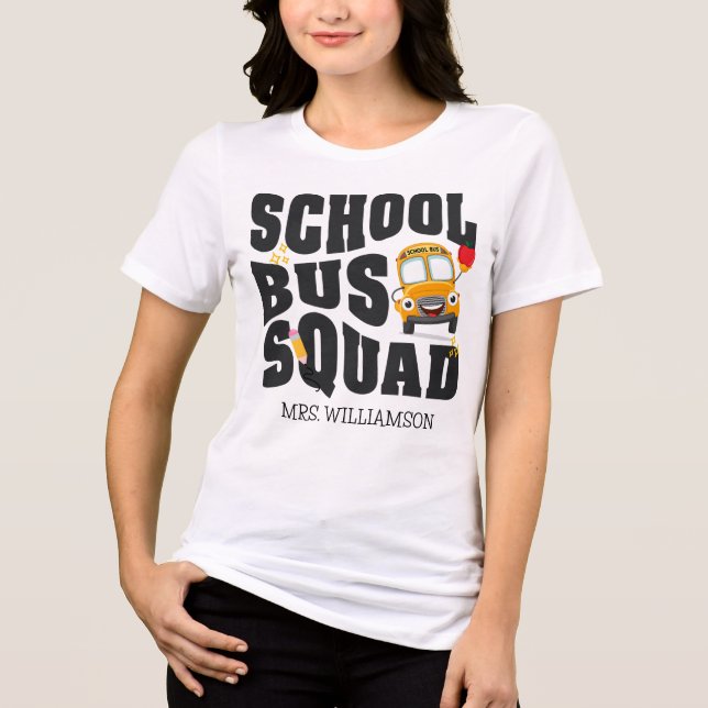 School Bus Squad T Shirt (Framsida)