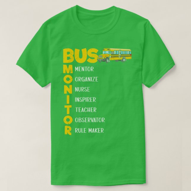 School Buss Aide Women Buss Monitor T Shirt (Design framsida)