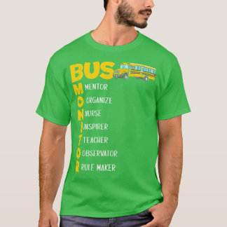 School Buss Aide Women Buss Monitor T Shirt