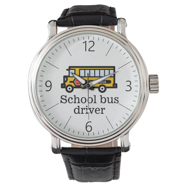 School buss armbandsur (Framsida)