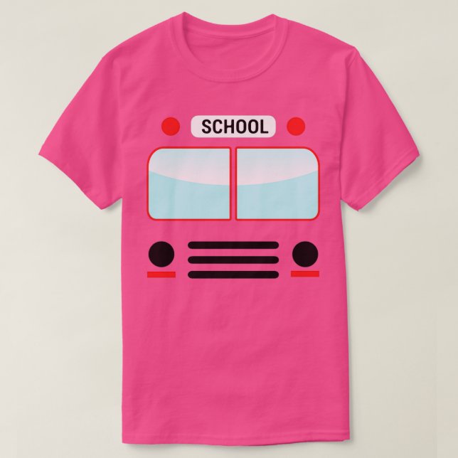 School Buss Costume Halloween Costume Easy Oufit T Shirt (Design framsida)
