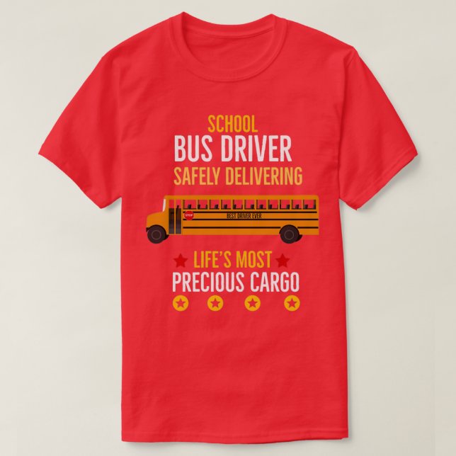 School Buss Driver 4 T Shirt (Design framsida)