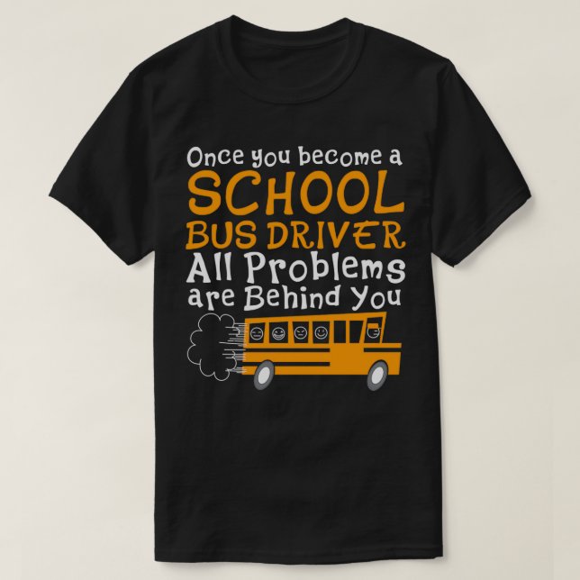 School Buss Driver 5 T Shirt (Design framsida)