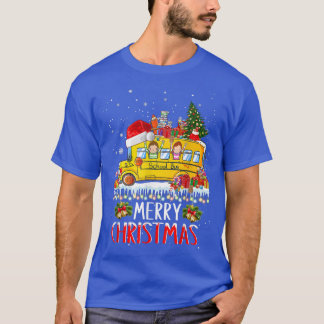School Buss Driver God jul Pajamas Ljus X T Shirt