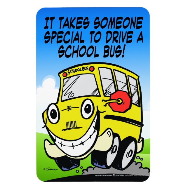 School Buss Driver Magnet (Vertikal)