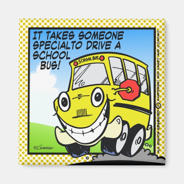 School Buss Driver Magnet (Framsidan)