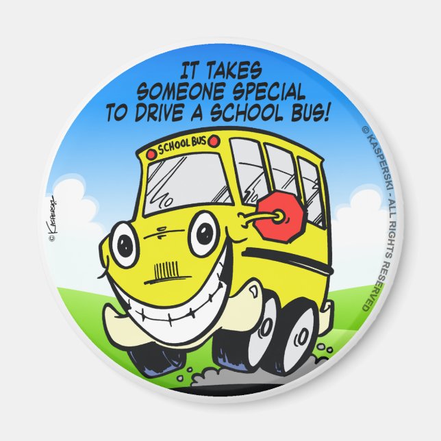 School Buss Driver Magnet (Framsidan)