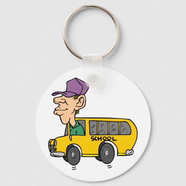 School Buss Driver Nyckelring (Framsida)