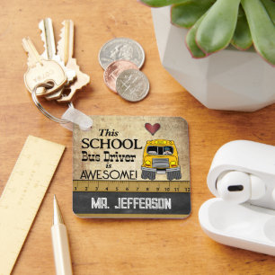 School Buss Driver Nyckelring