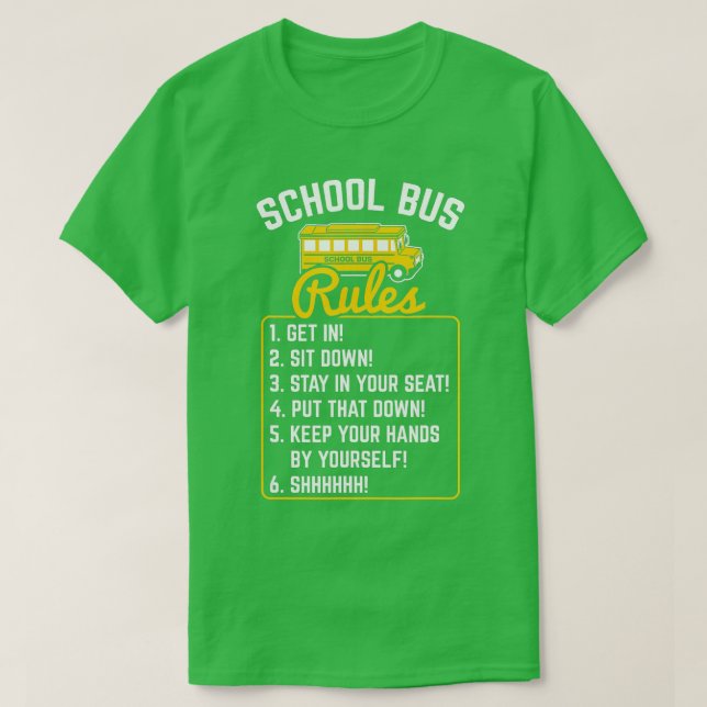 School Buss Driver Regler School BusDriver T Shirt (Design framsida)
